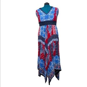 Bila Asymmetrical Colorful Dress Size Medium